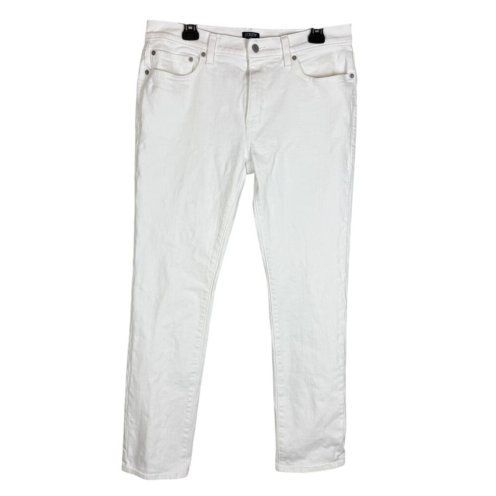 J.Crew Jeans Mens 31x32 White Denim Stretch Light Wash Mid-Rise Flex Fit Skinny